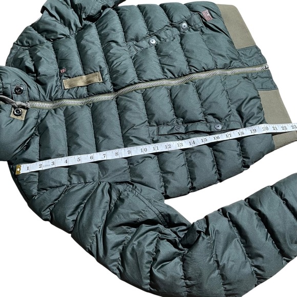 G-Star RAW Padded Down Puffer Bomber Jacket Quilted Coat High Collar Gray Green - Picture 12 of 16